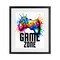 Stupell Industries Game Zone Splash Framed Print Under Glass, design by Kim Allen